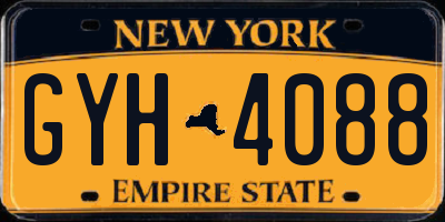 NY license plate GYH4088