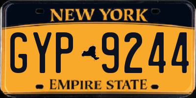 NY license plate GYP9244