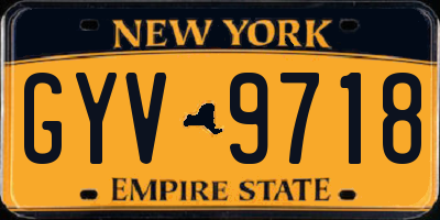 NY license plate GYV9718