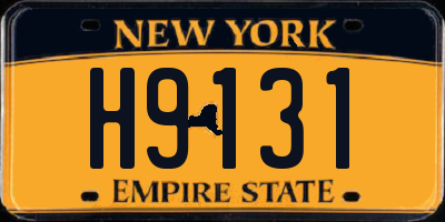 NY license plate H9131