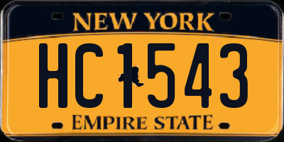 NY license plate HC1543