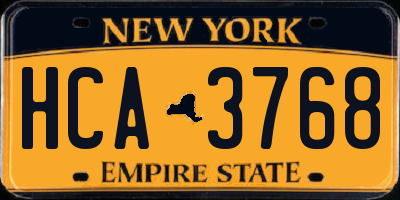 NY license plate HCA3768
