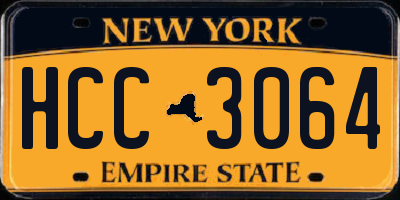 NY license plate HCC3064