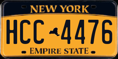NY license plate HCC4476