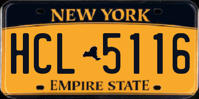 NY license plate HCL5116
