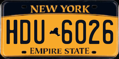 NY license plate HDU6026