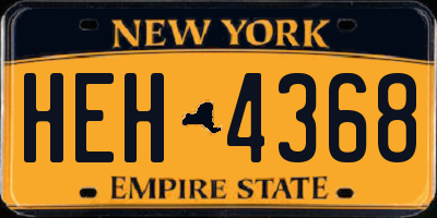 NY license plate HEH4368