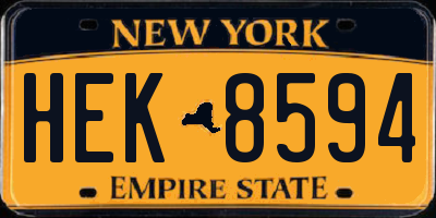 NY license plate HEK8594