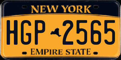 NY license plate HGP2565