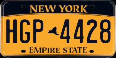 NY license plate HGP4428
