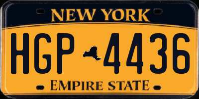 NY license plate HGP4436