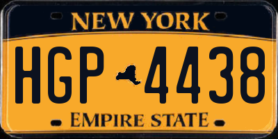 NY license plate HGP4438