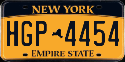 NY license plate HGP4454