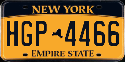 NY license plate HGP4466