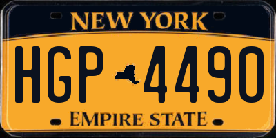 NY license plate HGP4490