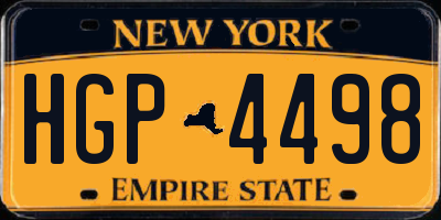 NY license plate HGP4498