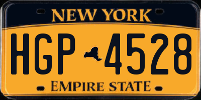 NY license plate HGP4528