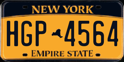 NY license plate HGP4564