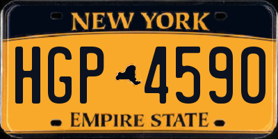 NY license plate HGP4590