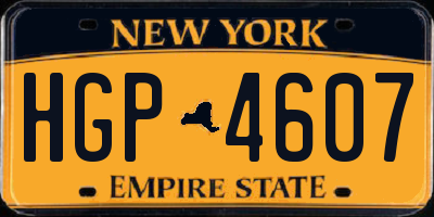 NY license plate HGP4607