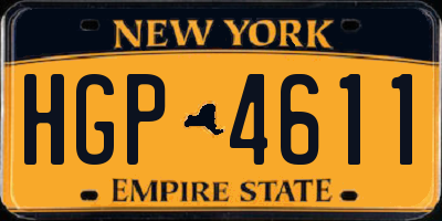 NY license plate HGP4611