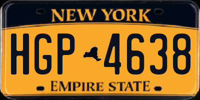 NY license plate HGP4638