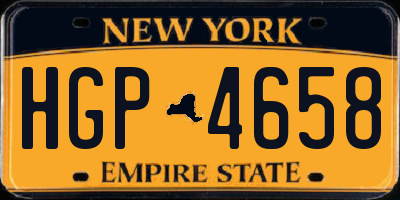 NY license plate HGP4658