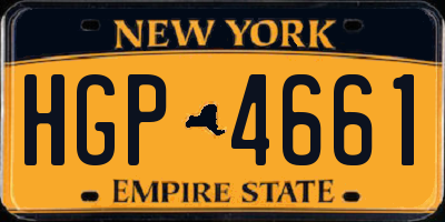 NY license plate HGP4661