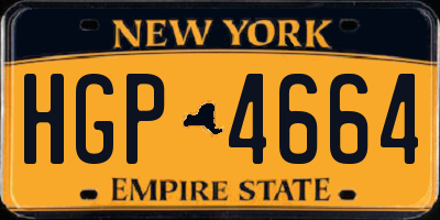 NY license plate HGP4664
