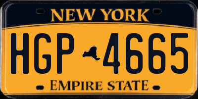 NY license plate HGP4665