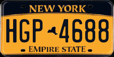 NY license plate HGP4688