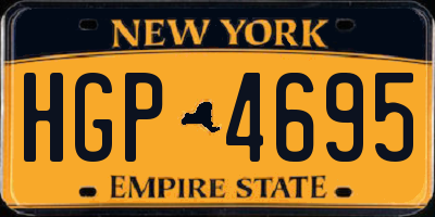 NY license plate HGP4695