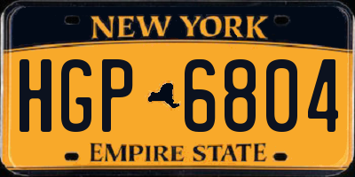 NY license plate HGP6804