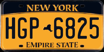 NY license plate HGP6825