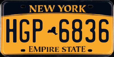 NY license plate HGP6836
