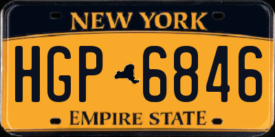 NY license plate HGP6846