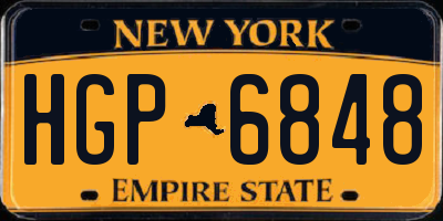 NY license plate HGP6848