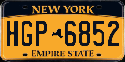 NY license plate HGP6852