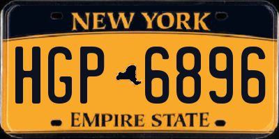 NY license plate HGP6896
