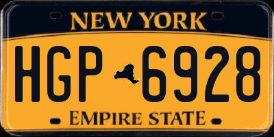 NY license plate HGP6928