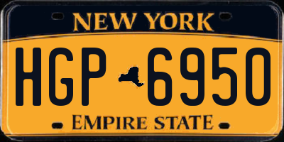 NY license plate HGP6950