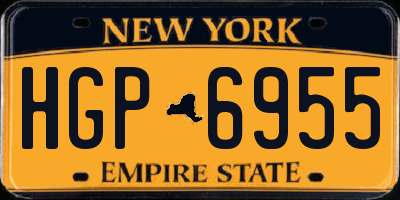 NY license plate HGP6955