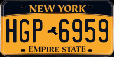 NY license plate HGP6959