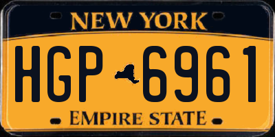 NY license plate HGP6961