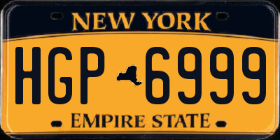 NY license plate HGP6999