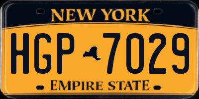 NY license plate HGP7029