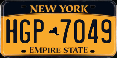NY license plate HGP7049