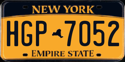 NY license plate HGP7052