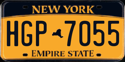 NY license plate HGP7055