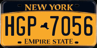 NY license plate HGP7056